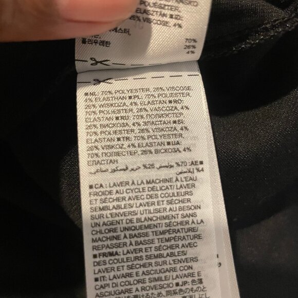 Gap Women's Black Tan Dots Long-Sleeve Jersey-Knit Swing Dress Size 10 - Picture 9 of 10